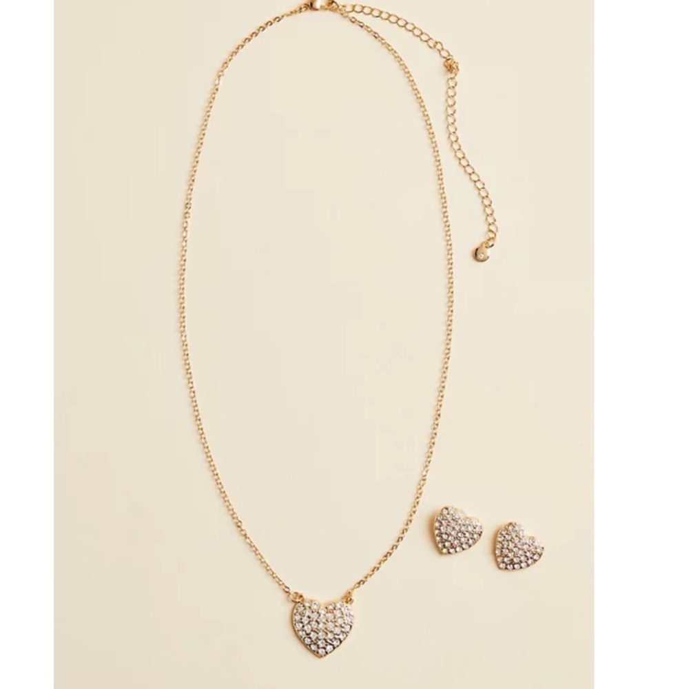 Heart Necklace & Earrings - Picture 2 of 3